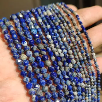 Dětské navlékací korálky Přírodní kamenné korálky křišťálové 2, 3, 4mm | šperky, - Přírodní lapis lazuli , 2mm 180ks