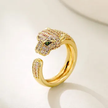 Prsten Vintage prsten leopard s kamenem | šperk - 10531