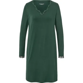 Dámské noční prádlo 718658 - Tchibo - Noční košile s krajkovým lemováním - pro ženy - vel. XL 48/50 - barva: zelená