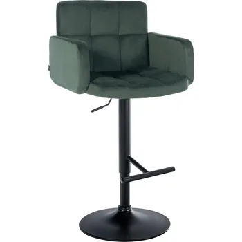 Barová židle LRCZ Sametová barová židle Los Angeles Barva: černá, Barva rámu: chrom