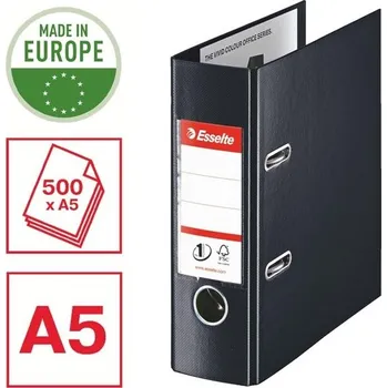 Pákový pořadač Esselte No.1 VIVIDA - A5, šíře hřbetu 7,5 cm, černý
