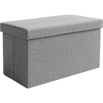 Ruhhy 26131 Taburet s úložným prostorem 76 x 38 x 38 cm, šedá