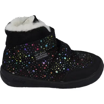 Dívčí tenisky Jonap zimní barefoot boty Jerry černé bubliny - vlna 25