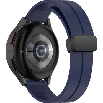 Příslušenství k chytrým hodinkám Sportovní silikonový řemínek s magnetickou sponou 20 mm - univerzální (Samsung, Huawei, Xiaomi,..) Tmavě modrá