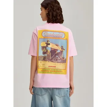 Dámská móda Tričko s&nbsp;potiskem Skateboard Magazine - XL - House - pastelově růžová - 869FP-03X
