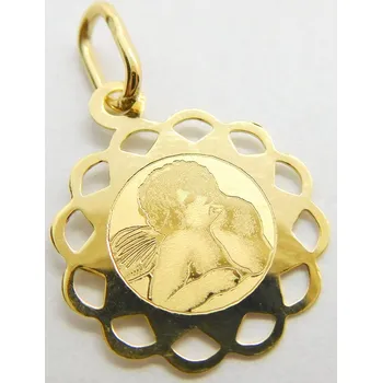 Přívěsek Klenoty Budín Zlatý přívěsek ze žlutého zlata - zlatý andělíček 585/0,44gr H059 (Klenoty Budín Zlatý přívěsek ze žlutého zlata - zlatý andělíček 585/0,44gr H059)