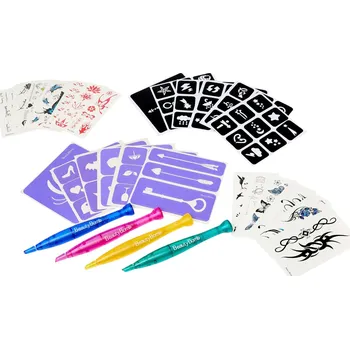 Dětské navlékací korálky MalPlay Sada na dočasné tetování se třpytkami – Beauty Bomb