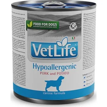 Krmivo pro psa Vet Life Natural Canine konz. Hypoallergenic Pork & Potato 300 g