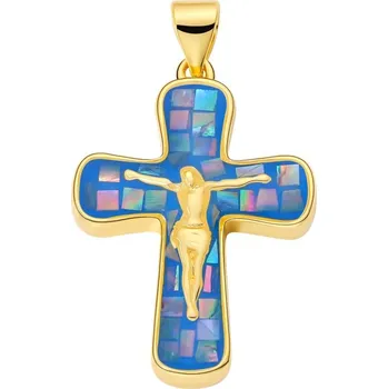 Přívěsek Přívěsek kříž se zirkony | šperk - PX2322-B