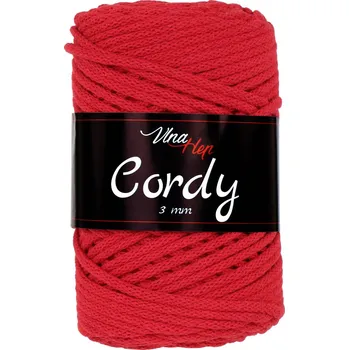 Příze Cordy 3mm 8009 - Červená