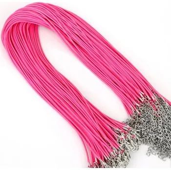 Náhrdelník Šňůrka na přívěsek 45 cm | výroba šperků 10 ks - Fuchsie
