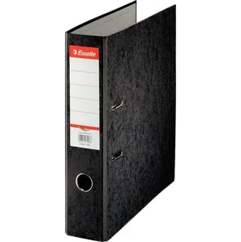 Pákový pořadač Esselte - A4, kartonový, šíře hřbetu 7,5 cm, černý
