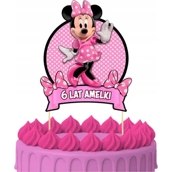 Obraz ZÁPICH DO DORTU Narozeninový Sto let Minnie Mouse MIKI POSTAVY TOPPERY 4