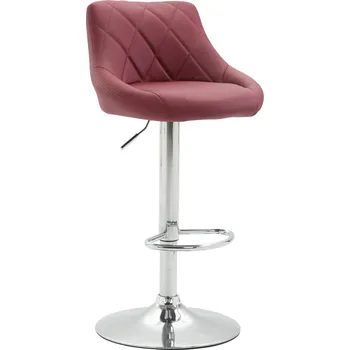 Barová židle LRCZ Koženková barová židle Lazio Barva: Fialová, Barva rámu: bílá