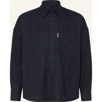 Pánská košile Wrstbhvr Oversized Košile Amal Comfort Fit, tmavě modrá / bílá