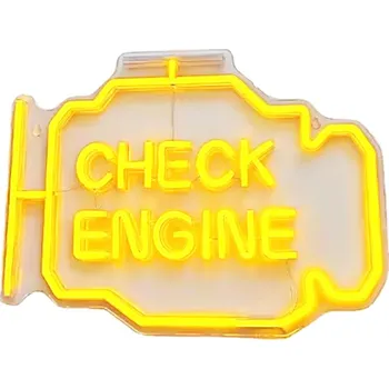 APT ZD135 LED dekorace ve tvaru motoru s nápisem CHECK ENGINE