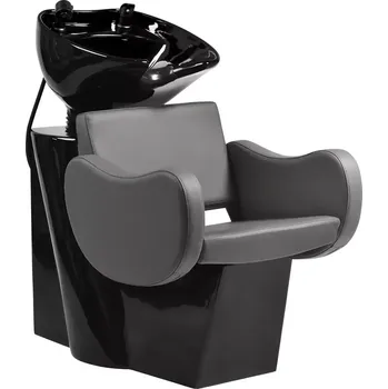 Kadeřnické křeslo Kadeřnický mycí box Seville - šedý