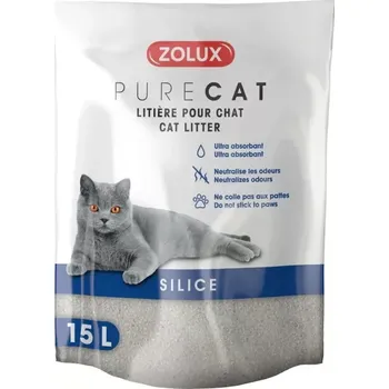 Podestýlka pro kočku Zolux Podestýlka PURECAT natural silica 15l