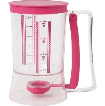 Váleček na těsto CMP KP5115 Dávkovač těsta s pístem a ventilem, 900 ml, růžový