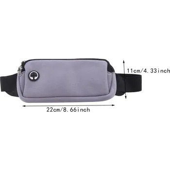 Ledvinka Sportovní běžecká ledvinka černá | taška - Světle šedá