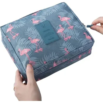 Kosmetická taška Voděodolná kosmetická taška velká | toaletní pouzdro - Plameňák