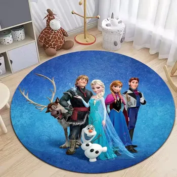 Koberec Koberec s motivem Ledového království pro děti | dětský koberec, kulatý koberec - 120x120cm