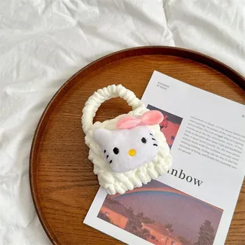 Kabelka Hello kitty plyšová kabelka | dětská úložná taška - bílá bílá