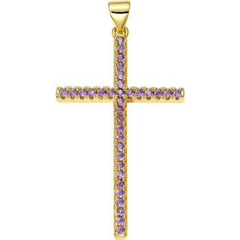 Přívěsek Přívěsek kříž se zirkony | šperk - PX2262-F