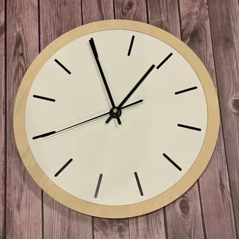 Hodiny Home Deco Scandi Wood White – designové nástěnné hodiny