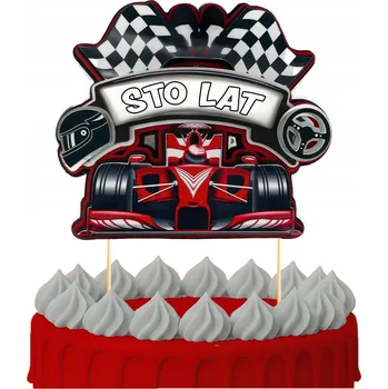 Obraz ZÁPICH DO DORTU Narozeninový Sto let FORMULE 1 F1 FERRARI POSTAVY TOPPERY #2