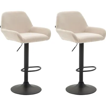 Barová židle LRCZ Sada 2 barových židlí Braga látka Barva: šedá, Barva rámu: chrom