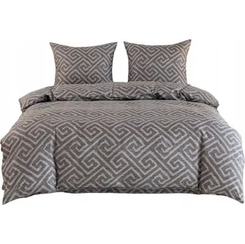 Povlečení Sada Povlečení 3D 140x200 1x70/80 Řecký Ornament Bavlněný satén 3038