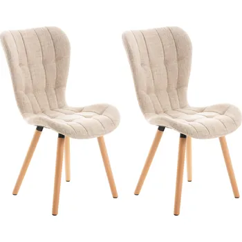 Barová židle LRCZ Sada 2 jídelních židlí Elda Barva: Bílá, Materiál: Imitace kůže