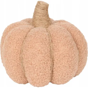 Obraz Podzimní dekorace dýně XXL, výška 18 cm, buklé juta, béžová