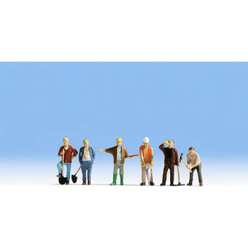Modelová železnice Postavičky Dělníci na stavbě H0 - Noch 15110 (Figurky H0 1:87)