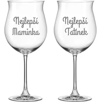 Sklenice Sklenice “Nejlepší maminka a tatínek” 2ks (Pískování )