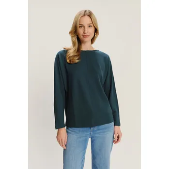 Dámská mikina Greenpoint triko s dlouhým rukávem petrolejové Velikost: L