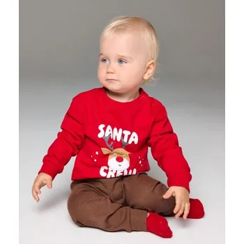 Chlapecká mikina Sinsay - Mikina s kulatým výstřihem s vánočním motivem - červená - 020FX-33X - 020FX-33X-86