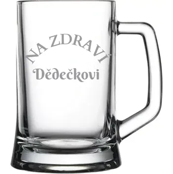 Sklenice Půllitr “na zdraví dědečkovi” (Pískování )