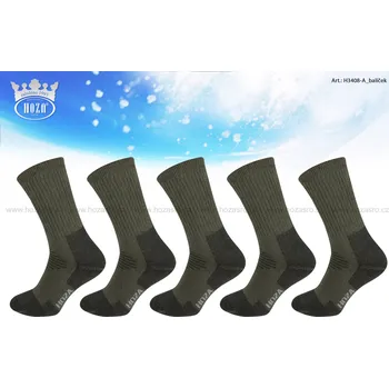 Pánské ponožky Hoza Thermo vysoce hřejivé zelené ponožky-od 139kč - H3408-A Barva: balíček 5párů, Velikost: 47-50