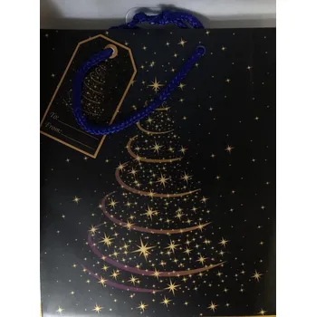 Dárková taška Taška dárková vánoční Maxi matt 26,7 x 13,7 x 33cm TL - s motivem Vánočního stromečku