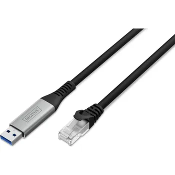 Počítačové příslušenství USB-A na RJ45 Cat. 6A S/FTP adaptér kabel, 1 Gbit/s, USB 3.2 Gen1, LSZH, 10 m