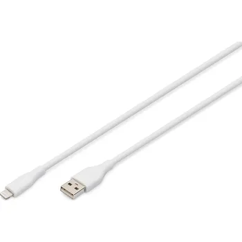 Datový kabel Kabel Digitus USB-C – Apple Lightning, 2 m, bílý
