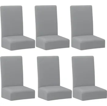 Podsedák Ruhhy 25991 Elastický potah na židli 6 ks, světle šedá