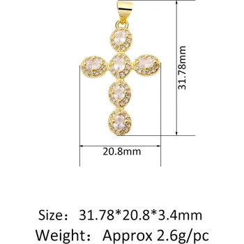 Přívěsek Přívěsek kříž se zirkony | šperk - PX2362-A