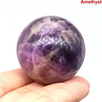 Přírodní křišťálová koule 40mm pro harmonizaci energie | dekorační kámen, reiki krystal - Ametyst , 1 KS