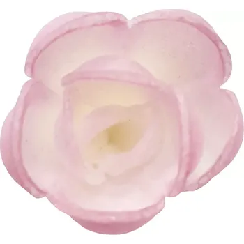 Jedlá dekorace na dort Dekorace oplatková - Růže poupě, růžová stínovaná, 5 ks