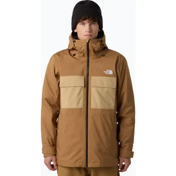 Pánská snowboardová bunda The North Face Fourbarrel Triclimate utility brown/khaki