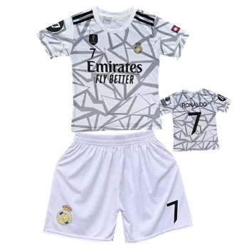 Míčový sport Numberoplus Dětský fotbalový dres Komplet Bílá Real Madrid FC - Cristiano Ronaldo CR7 F2 Velikost: 10-let (vel.134)