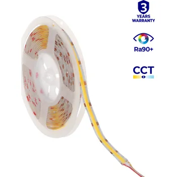 LED páska Kanlux CCT-COB 24V-14W/m (WW+CW) LED pásek vnitřní IP20 DualWhite Světelný pruh Ra90 38437
